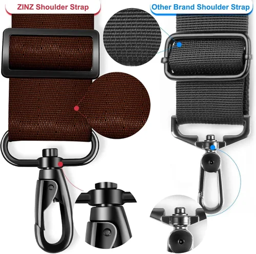 Vista 100 de ZINZ Correa de hombro universal de 59 pulgadas con almohadilla transpirable fija ultra gruesa, correa de hombro ajustable y resistente para bolsa