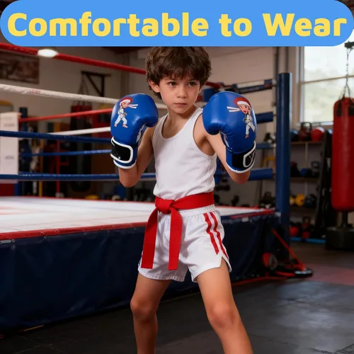 Vista 4 de Guantes de Boxeo para Niños Guantes de Boxeo para Niños Rojo Azul