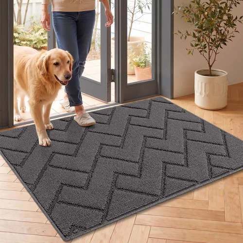 Vista 55 de hicorfe Tapete para puerta delantera para entrada exterior, 20 x 31.5 pulgadas, absorbente, resistente a la suciedad, tapetes de bienvenida