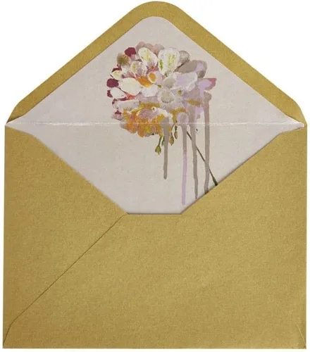 Vista 5 de NIQUEA.D, Tarjeta en blanco de dos flores y colibrí