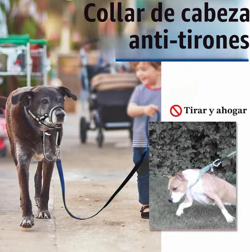 Vista 6 de BARKLESS Collar reflectante para la cabeza, collar sin tirones para perros