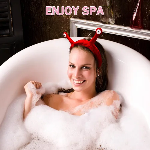 Vista 40 de Bonita diadema de caracol rosa, cara lavada para mujer, maquillaje, ducha, spa
