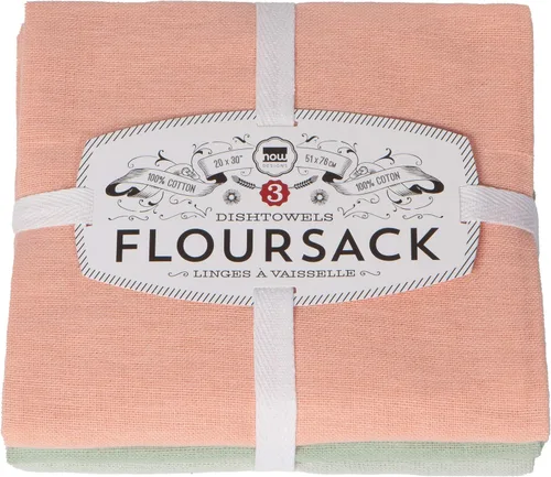 Vista 4 de Now Designs floursack – paños de cocina, set de tres, azul/blanco real
