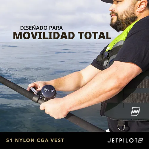 Vista 6 de Jetpilot S1 Chaleco salvavidas de nailon aprobado por la Guardia Costera PFD-Neon-L/XL