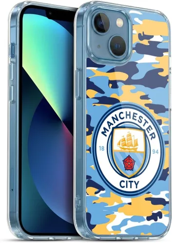 Vista 231 de Head Case Designs Funda de gel con licencia oficial del Manchester City Man City FC Blue Moon Badge Camou [protección de grado militar] compatible