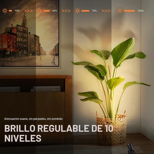 Vista 5 de URTOM Paquete de 2 luces ascendentes para interiores con control remoto, 3 W hacia arriba luces enchufables para interiores con función de memoria