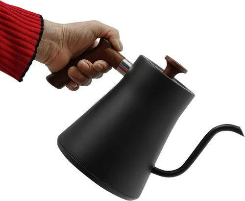 Vista 2 de Hervidor eléctrico de cuello de cisne, hervidor de control de temperatura, cafetera de 0.9 L con base de calefacción para hogar, oficina, hotel