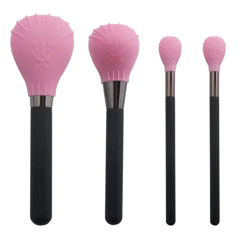 Vista 7 de LORMAY 4 fundas de silicona para brochas de maquillaje, burbujas de cepillo para proteger las cerdas de ser aplastadas y mantener la bolsa