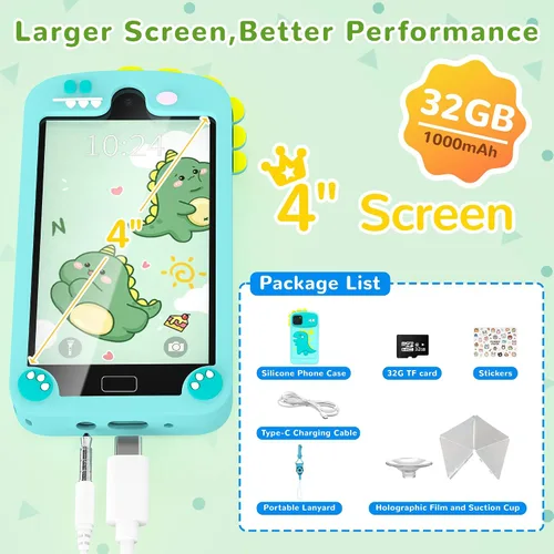Vista 4 de Teléfono inteligente para niños, juguetes para niños pequeños Birthday Gifts for Boy 3-10 Year Old, Preschool Learning Play Toy Cell Phone