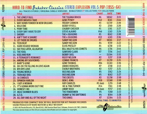 Vista 2 de Hard To Find Jukebox Classics Stereo Explosion Vol. 5 Pop 1955-64
