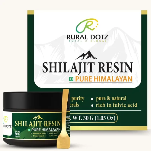 Vista 2 de RuralDotz - Resina Shilajit del Himalaya – 100% natural – 500 mg por porción – Auténtico tono mineral del Himalaya para energía, fuerza y vitalidad