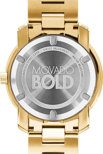 Vista 4 de Movado Reloj BOLD Metals de oro amarillo con esfera índica impresa, oro (modelo 3600258), Acero iónico chapado en oro, Bold - 3600258