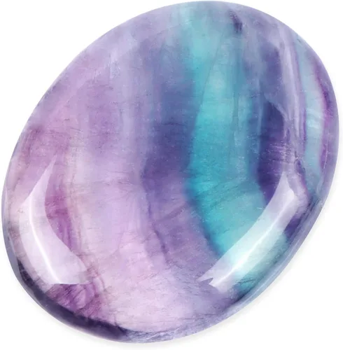 Vista 13 de Piedras de palmera de amatista de 1.8 pulgadas, cristales de chakra de bolsillo para ansiedad para el pulgar, artículos sensoriales para adultos