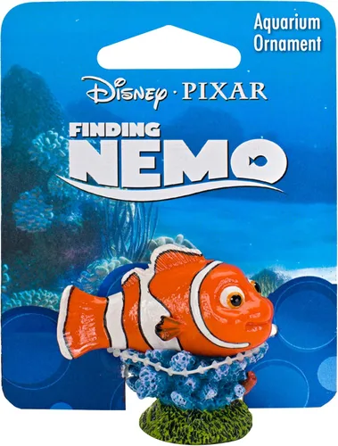 Vista 11 de Penn Plax buscando a Nemo 2 pulgadas.Crush la tortuga adorno para pecera, Transparente
