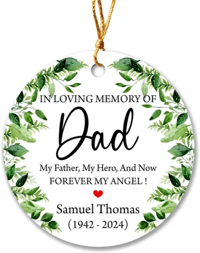 Vista 15 de Adorno de Navidad conmemorativo personalizado para mascotas, perros y gatos, A Piece of My Heart is at Rainbow Bridge, adorno de Navidad con nombre