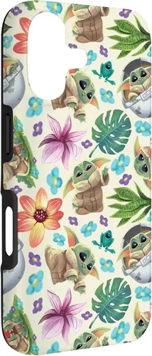 Vista 3 de Star Wars The Mandalorian Grogu - Carcasa con estampado tropical para iPhone 17
