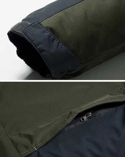 Vista 4 de MAGCOMSEN Abrigos de invierno para hombre resistente al agua chaqueta de esquí con forro polar 4 bolsillos