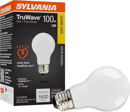 Vista 18 de LEDVANCE Sylvania - Bombilla LED TruWave Natural Series A19, equivalente a 75 W, eficiente 11 W, 1100 lúmenes, base media, regulable, esmerilada