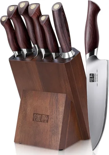 Vista 10 de Cuchillo de pan SHAN ZU de 10 pulgadas, cuchillo de corte de masa ácida ultra afilado, cuchillo de pastel de acero inoxidable de alto carbono