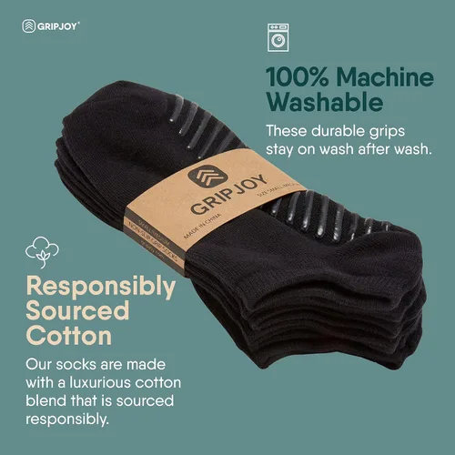 Vista 3 de Gripjoy Calcetines de agarre para mujeres y hombres, calcetines antideslizantes, calcetines de yoga con pinzas, calcetines de hospital