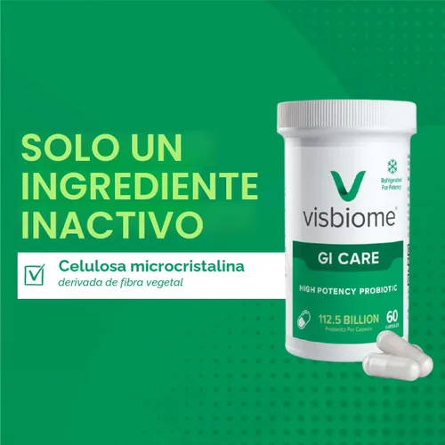 Vista 5 de Visbiome probiótico de alta calidad, 60 cápsulas, 112.5 mil millones de especies