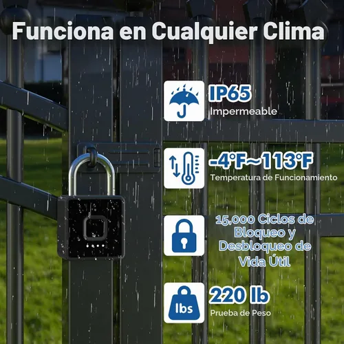 Vista 7 de Candado de huellas dactilares con código,Huella digital del candado