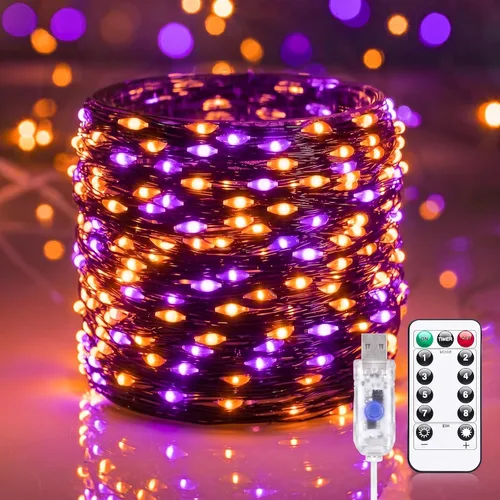 Vista 14 de Minetom Guirnalda de luces parpadeantes enchufables, 100 luces LED USB de Blanco puro