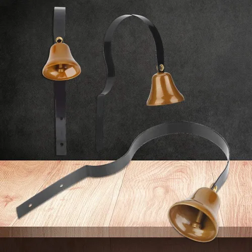 Vista 9 de Shop Keepers Bell, timbre de metal antiguo montado en la pared, timbre de metal para entrenamiento de perros, decoración del hogar, 1.6 pulgadas