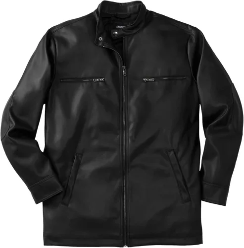 Vista 4 de KingSize - Chaqueta de piel sintética para moto, para hombre