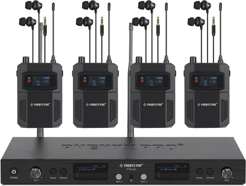 Vista 4 de Phenyx Pro PTM-11/PTM-22 Sistema de monitores intrauditivos mono inalámbricos con receptor Bodypack, rendimiento con frecuencias ajustables
