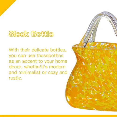Vista 3 de Jarrón de cristal transparente, único florero para compras, florero con burbujas dentro del florero, florero de bolsa de vidrio para decoración