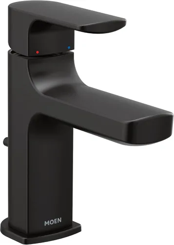 Vista 8 de Moen 6900BN Rizon - Grifo de baño moderno de una manija con conjunto de drenaje, níquel cepillado