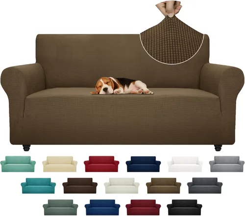 Vista 59 de ZNSAYOTX Funda súper elástica para silla (30"-47"), nuevas fundas de silla a rayas para sala de estar, aptas para perros y mascotas, protector