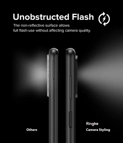 Vista 5 de Ringke Estilo de cámara compatible con Samsung Galaxy A13 5G protector de lente de cámara, marco de aluminio resistente adhesivo - negro