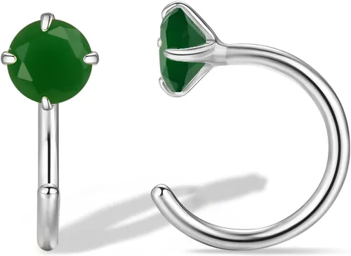 Vista 42 de Aretes pequeños de plata de ley 925 para mujer