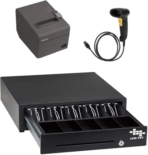 Vista 7 de POS paquete de accesorios para Square Stand - caja registradora, impresora térmica de recibos (compatible con Square Stand).