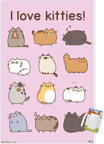 Vista 15 de Trends International Pusheen - Póster de pared de gatitos, 22.375 x 34 pulgadas, versión premium sin marco