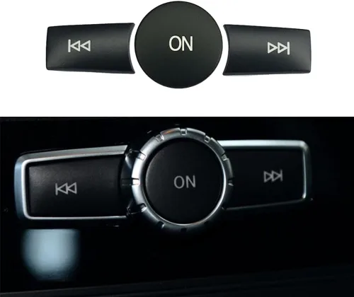Vista 7 de Cubierta de botón de volumen ON para radio de automóvil, compatible con Mercedes Benz B C E G Clase W246 W204 W212 ML W166 CL/SL/CLA/CLS/SLK