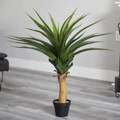 Vista 2 de Nearly Natural Planta artificial de agave de 3.5 pies, verde