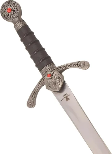 Vista 11 de Cuchillo de caza de diseño histórico del lobo medieval del ojo de la serpiente con la vaina