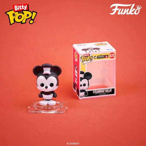 Vista 22 de Funko Bitty Pop! Disney - Minnie, paquete de 4 – Minnie Mouse (vestido rojo), pato margarita, pato Donald y una figura misteriosa sorpresa – 0.9