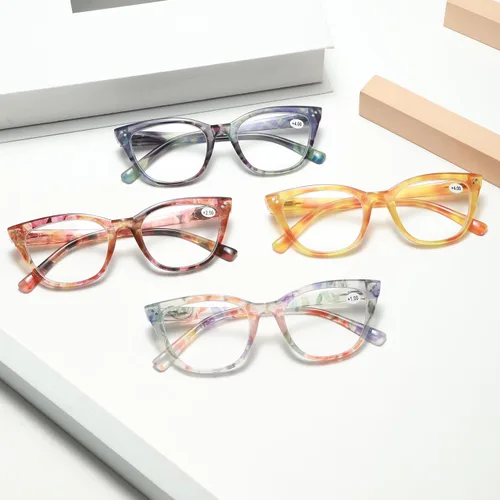 Vista 8 de EYEURL Gafas de lectura de ojo de gato para mujer, paquete de 4 unidades, a la moda, con bloqueo de luz azul, para mujer