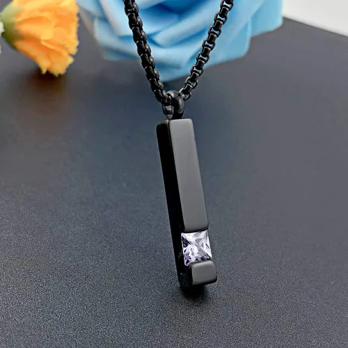 Vista 10 de YOUFENG collar con urna para cenizas, cubos de piedras natales, urna para cenizas humanas, collar de urna de cremación, relicario, recuerdo