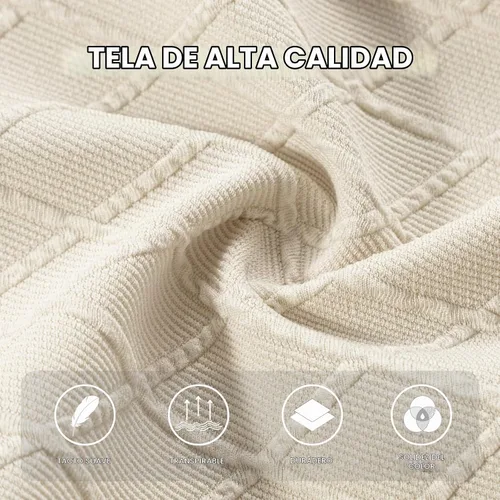 Vista 8 de SearchI Funda Impermeable para Banco de Comedor, Fundas Elásticas y Lavables para Banco, Fundas de Asiento para Bancos Rectangulares de Comedor Beige