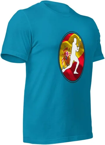 Vista 20 de Carlos Alcaraz Camiseta de manga corta unisex de algodón con diseño de bandera de España