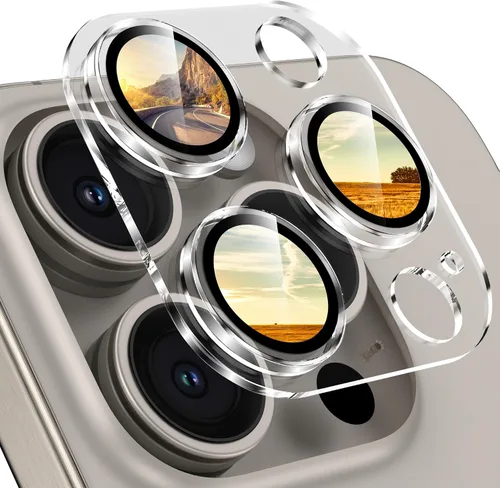 Vista 28 de YWXTW Protector de lente de cámara de vidrio templado para iPhone 14 Pro Max, protección de cobertura completa 3D, tecnología de círculo nocturno