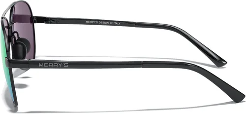 Vista 3 de MERRY'S Lentes de sol de aviador para hombres y mujeres, lentes polarizados para conducir, lentes espejados, protección UV 400, 2.283 in