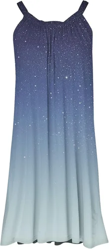 Vista 2 de UODSVP Vestidos de mujer 2022 Casual chaleco sin mangas estampado bohemio suelto sin mangas vestido grande casual vestido de verano