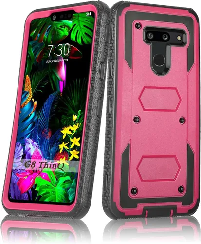 Vista 11 de Asuwish Funda de teléfono para LG G8 ThinQ, híbrida, resistente, a prueba de golpes, a prueba de caídas, cuerpo completo, resistente, teléfono