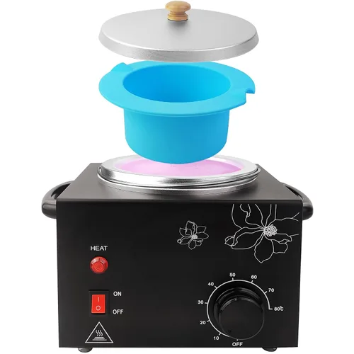 Vista 9 de Calentador de cera portátil para depilación sin dolor, calentador de cera profesional para mujeres y hombres con juego de temperatura ajustable, 40